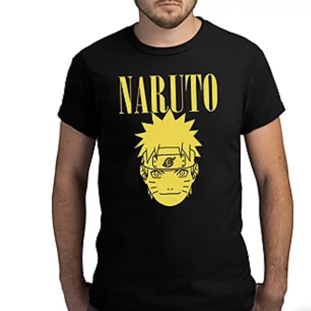 NWT Naruto Mens Crew Neck Short Sleeve Classic Fit Anime Graphic T-Shirt